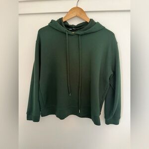 Zara Deep Green Knit Hoodie, Medium